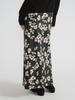 Average Attitude Floral Long Skirt _Ink Black