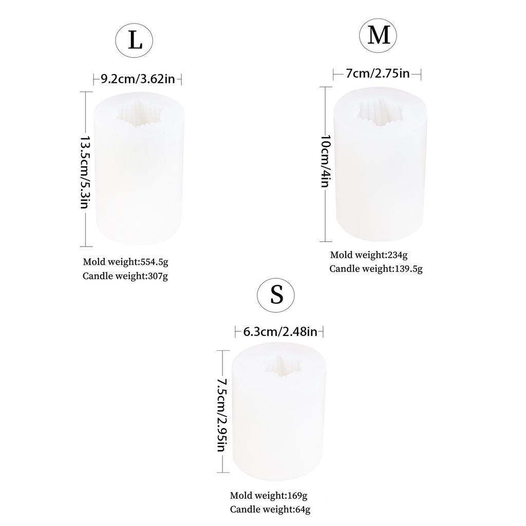 Rotating Aromatherapy Candle Silicone Mold Twisting Stripe Cylindrical Candle Silicone Mold Wave Cylindrical Soap Mold