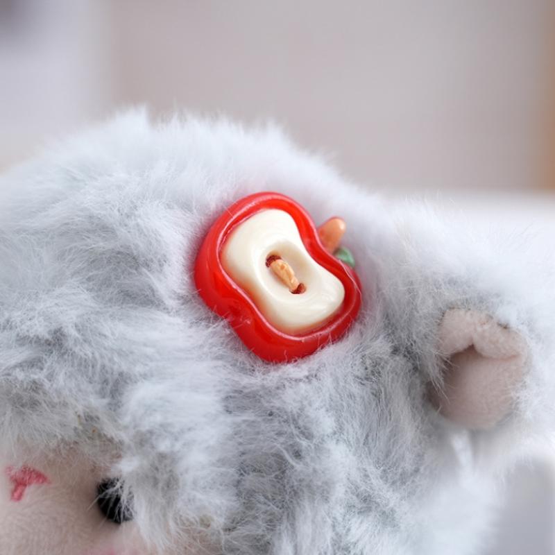 Cute Fluffy Plush Lamb Keychain Soft Touch Safe Material Pendant for Backpack Decor Kindergarten Kids Small Gifts