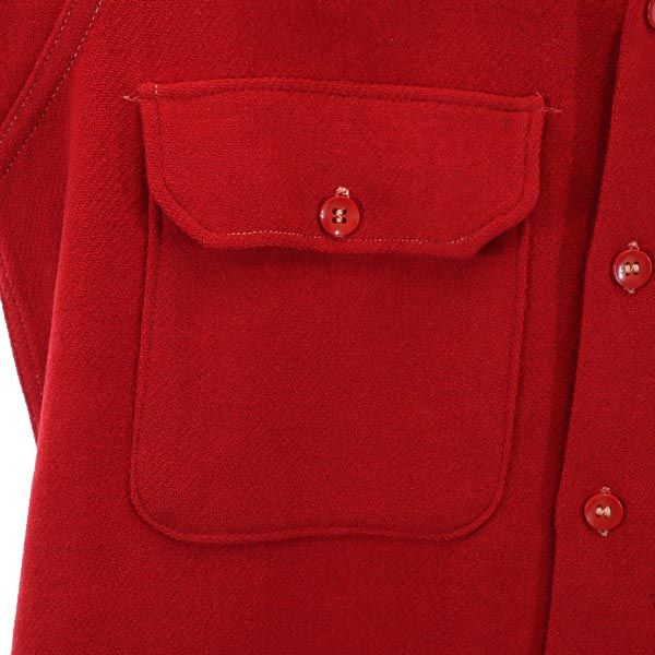 BRENT 40s Vintage Triangle Gusset Long Sleeve Shirt 15.5 Red Women Used