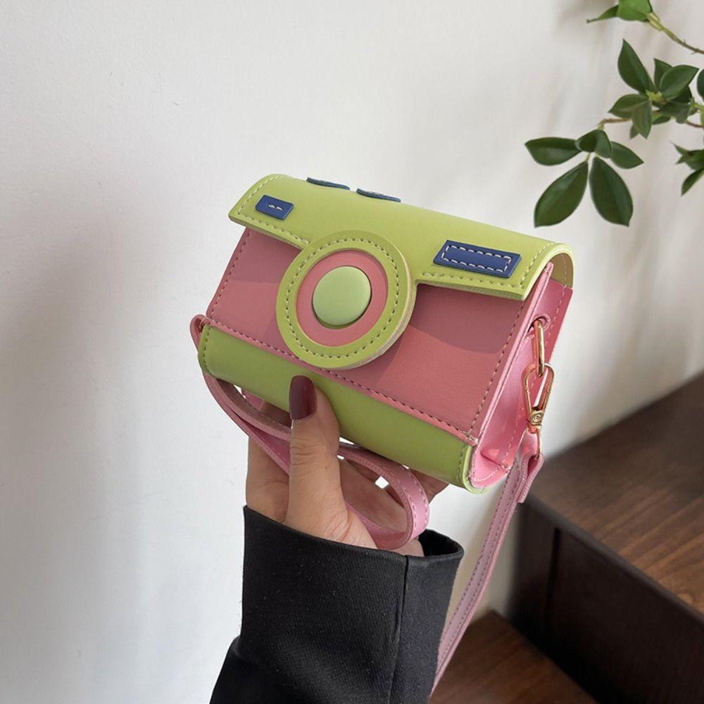 Cartoon Small Square Bag PU Box Bag Portable Camera Bag Women