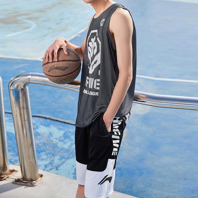 Li-Ning Loose Sporty Casual Shorts With Printed Graphic Men Bottoms Green White AAPS031-1