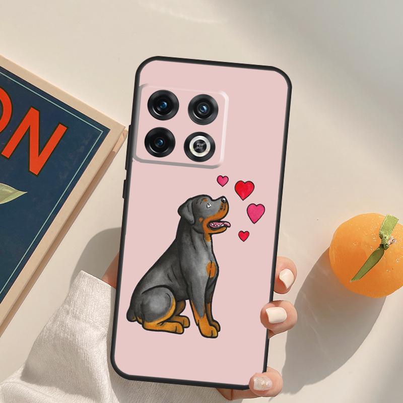 Süße Rottweiler Hund Hülle Für OnePlus 13R 12R 10R 13T 10T 11 12 13 15 OnePlus Nord 5 CE 2 3 4 Lite N20 N30 Cover