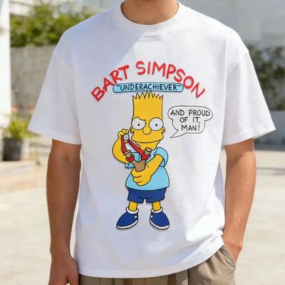 2026 Simpsonowie Vintage Letni Codzienny Hip Hop Unisex Męska Koszulka Dzieci Dorośli Rodzic Dziecko Bawełniane Koszulki Damski Top Ins Y2k