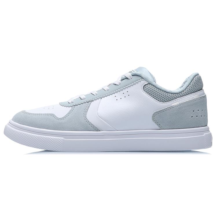

New LiNing Wear Resistant Breathable Slip Resistant Low Top Skateboard Shoes Women s White Blue AGCR194-2 35