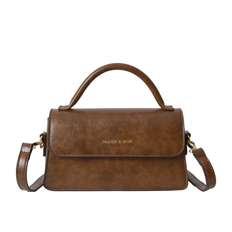 2025 Autumn and Winter New Urban Simple Retro Fashion Can Be One Shoulder Crossbody Portable Women Daily with Small Square Bag