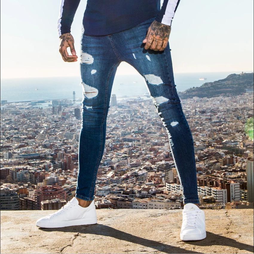 Men's Ripped Skinny Jeans - European & American Style Fashion