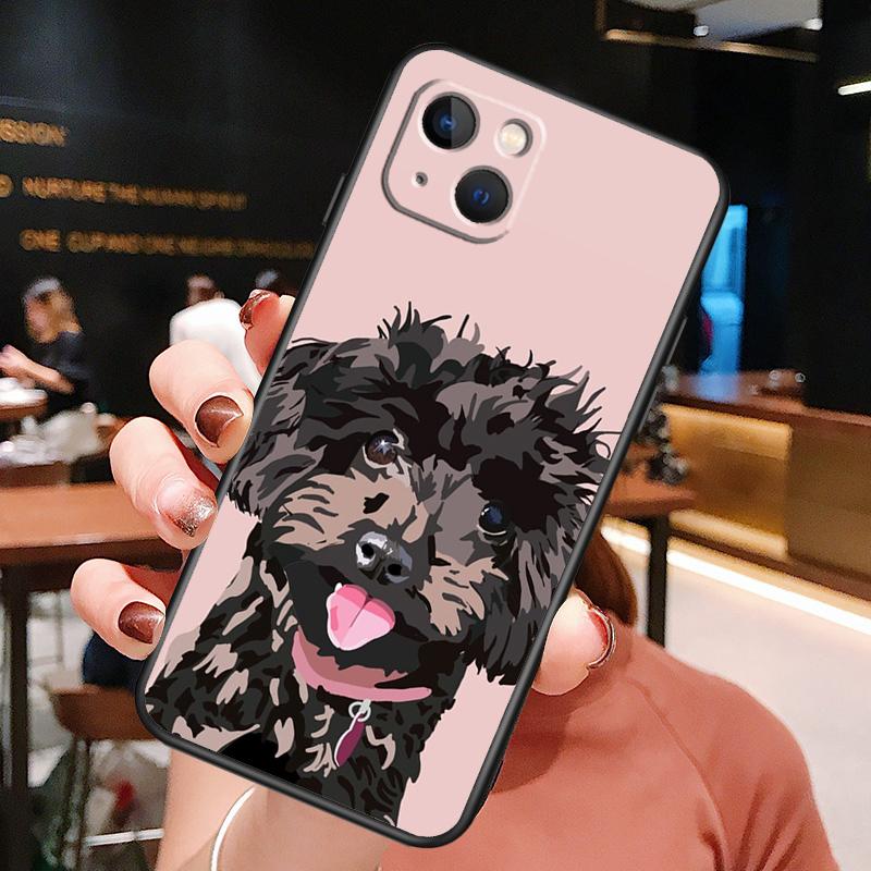 

Poodle Dog Phone Case For iPhone 16 Pro Max 15 14 13 11 12 Pro Max Plus 12 13 Mini XR 16e Funda Cover iPhone 15 Pro