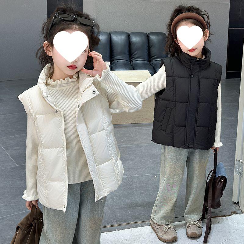2025 Kids Warm Autumn/Winter Vest - Lightweight Pearl Cotton, Versatile Casual Outfit for Girls and Boys