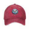 Amiga Psygnosis Owl Washed Denim Cap Casual Baseball Caps Adjustable Hat Summer Unisex Baseball Hats