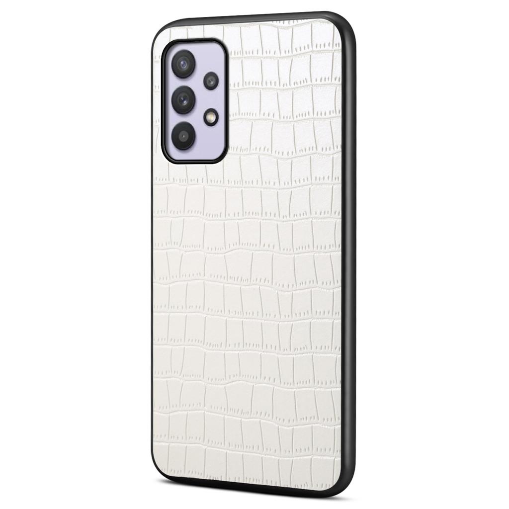For Samsung Galaxy A32 5G/M32 5G Case Crocodile Texture PU Leather Coating Back Cover