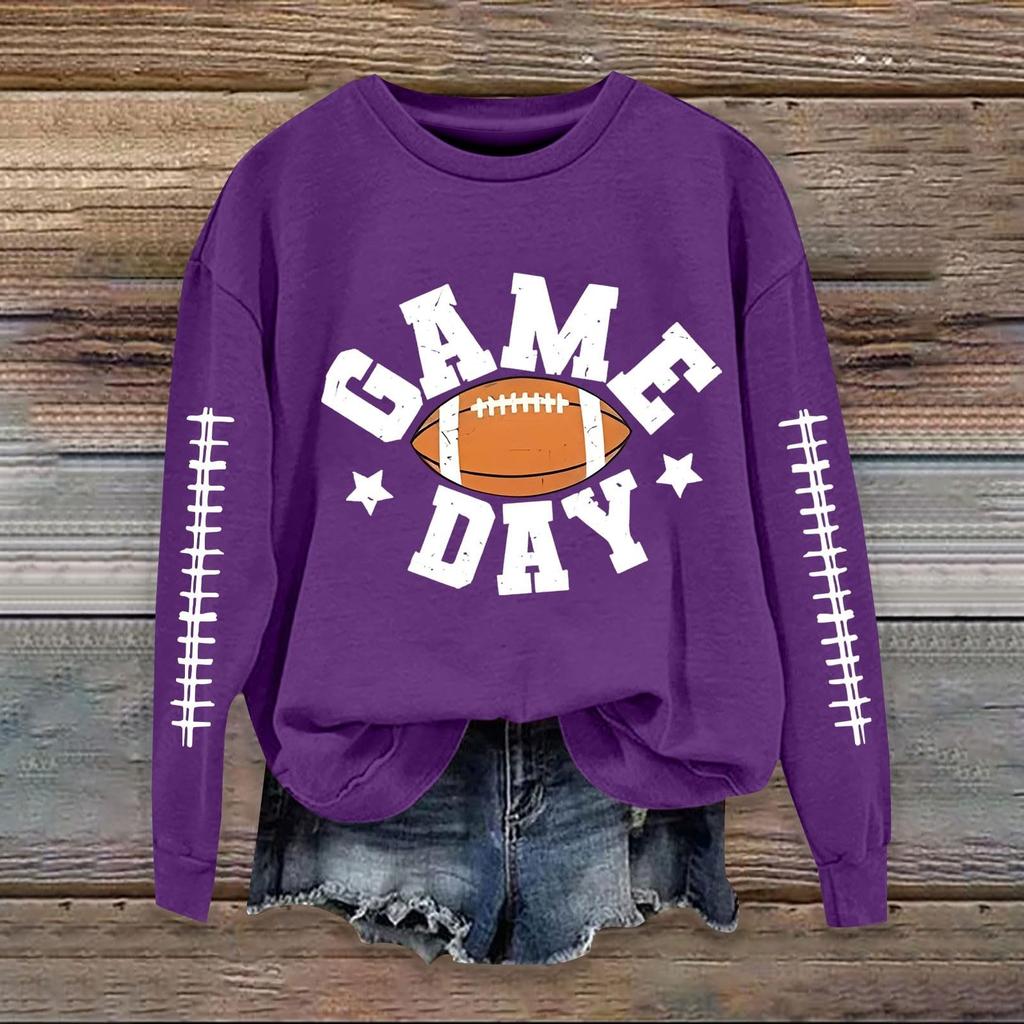 Damers Moderiktiga Och Lediga Långärmade Tryckta Rundhalsade Sportkläder Pullover, Slim Fit T-shirt Topp