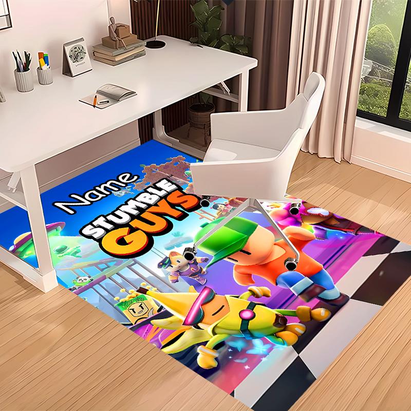 Custom personalization Stumble Guys Print Area Rug - Soft, Washable Non-Slip Indoor Mat,Living Room,Home&Office Decorative Rug