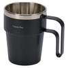 Outdoor Cup Mug CS Vacuum Stacking Mug Keeps Drinks Hot or Paper Cup Black Double-Walled 210ml, Cold, Compatible, UE-4943