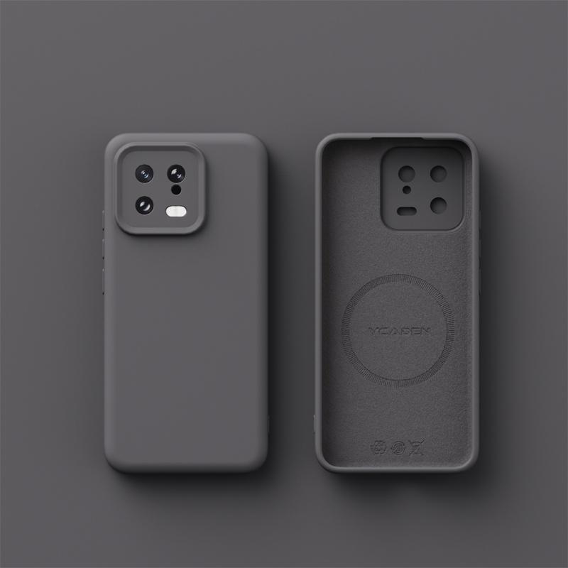 Xiaomi 13 12 Pro 12x 12s İçin Kablosuz Şarj Magsafe Yumuşak Sıvı Silikon Telefon Kılıfı Manyetik İnce Cilt Koruma Kapağı