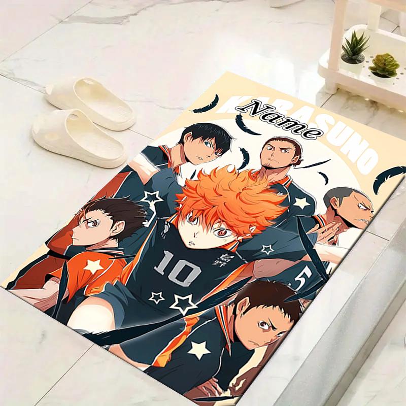 Custom 1Pc Haikyuu Name Artwork Rug Office Carpet Indoor Outdoor Entrance Doormat Nonslip Soft And Comfortable Living Room D2915102