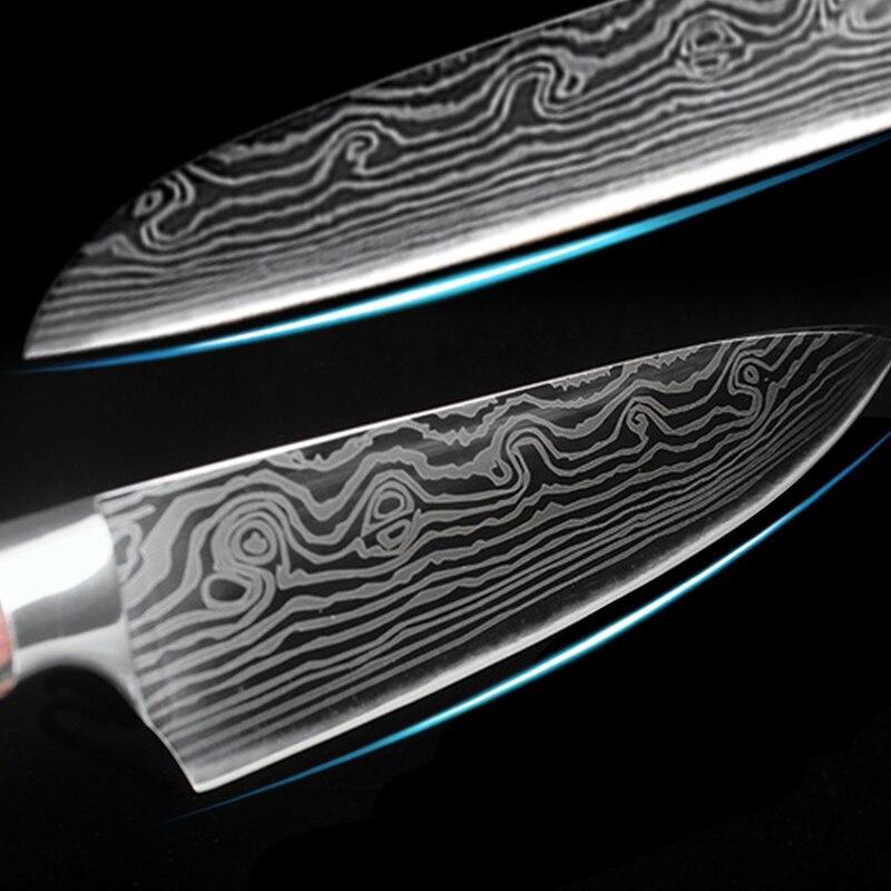 Kitchen Knife Set Chef Knife Stainless Steel Santoku Knife Sharp Meat Cleaver Slicing Knife