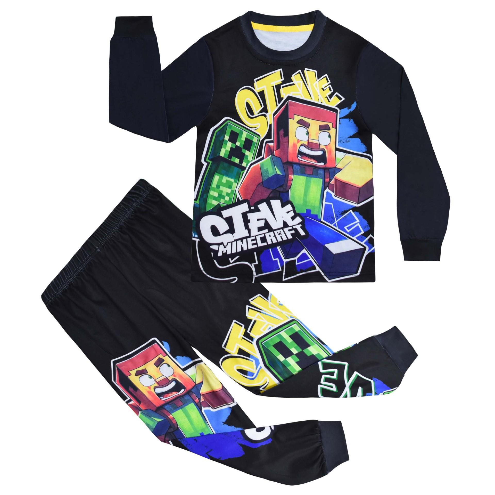 

Long-Sleeved Set, Cartoon Digital Printing, Middle-Aged And Older Children S Loungewear Long-Sleeved + Pants Two-Piece Set 8096 110