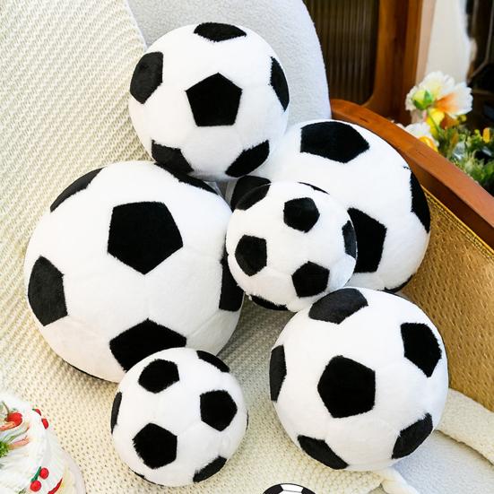 Baizihuahu Soccer Plush Toy, Football Shaped Stuffed Animal, Soft Hug Pillow for Sports Fans, Game Day Gift Kids Boys Girls