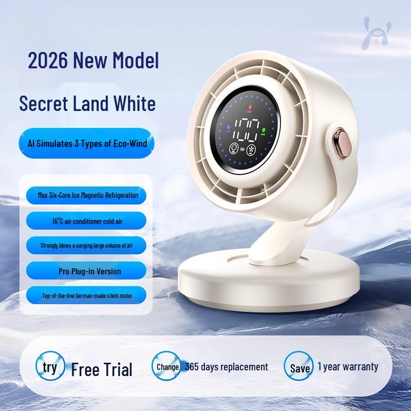 Silent USB Desktop Air Conditioner Fan: Compact, Rechargeable, Ideal for Home or Office