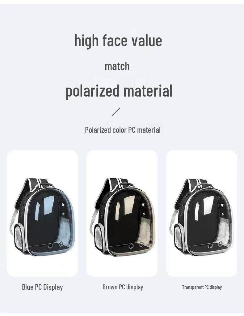 2025 Space Capsule Transparent Cat Backpack - Breathable, Double Shoulder, Portable Pet Carrier for Kittens