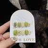 Hand Painted Jade Lake Nail Art Pure Gentle And Elegant
