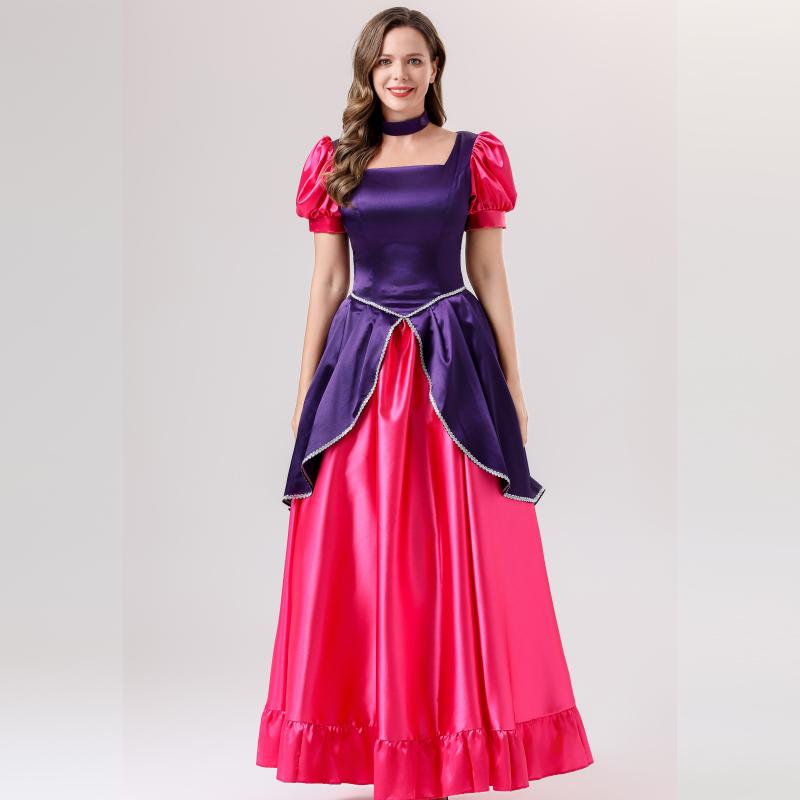 

Красота Принцесса Платье Розовый Синий Косплей Костюм Длинные Платья Нарядная Одежда Выступление Вечеринка День Рождения Хэллоуин Рождество Платье Взрослые Женщины- S