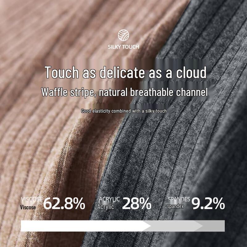 MIIOW Men's Thermal Ribbed Antibacterial Boxer Briefs 4-Pack