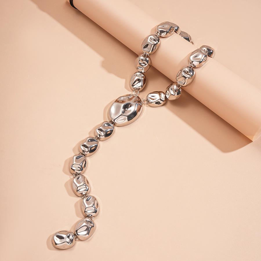 Acrylic Oval Diamond Ring Bracelet Earrings Necklace Accessories Women's Clavicle Chain Versatile Necklace