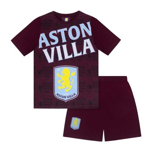Aston Villa FC Boys Short Pajamas Set