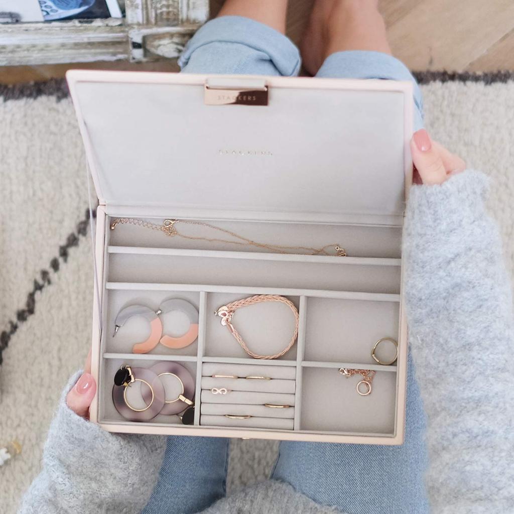 STACKERS LONDON Classic Jewelry Box with Lid, Blush Pink / Stackers BLUSH Classic Lid