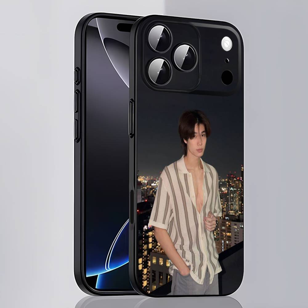 P-Phuwin A-Actor Tangsakyuen Phone Case For iPhone 17,16,15,14,13,12,11,Pro,Max,Plus,E,SE4,Air,Mini Black Cover
