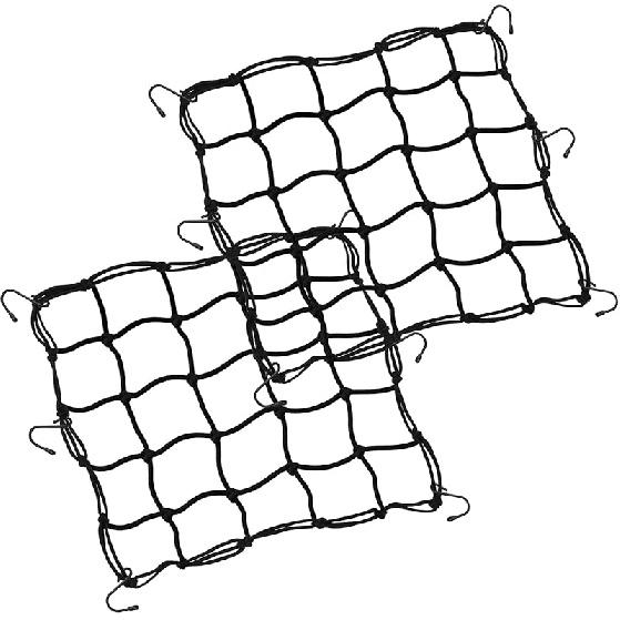 Cargo Nets For Motorcycle Helmet 16"X16" Elastic Bungee Net Storage Featuring 6 Hooks Tight 2"X2" Mesh Luggage Strap Rack Expansion Organizer Net