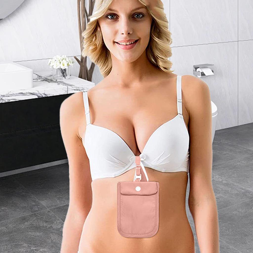 Undercover Bra Wallet with Lanyard Waterproof   Travel Pouch Secret Stash   for Credit Cards Money Valuables