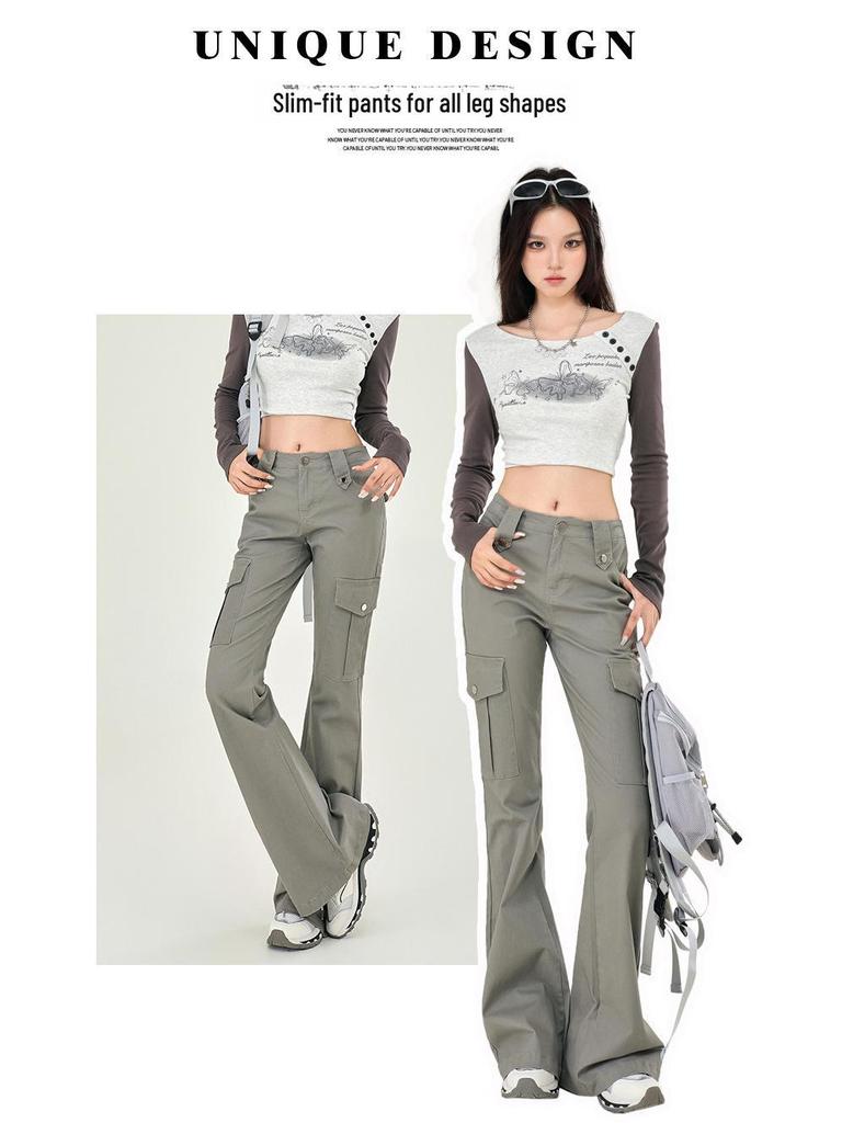 2024 Autumn Women's Flared Elastic Slim-Fit Overalls - Trendy All-Match Fashion