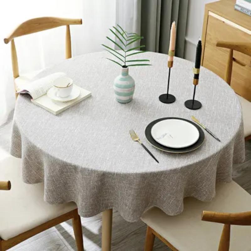 Proud Rose Cotton Linen Table Cloths Nordic Tea Coffee Tablecloths Round Table Cover for Round Table Wedding Party Decorations
