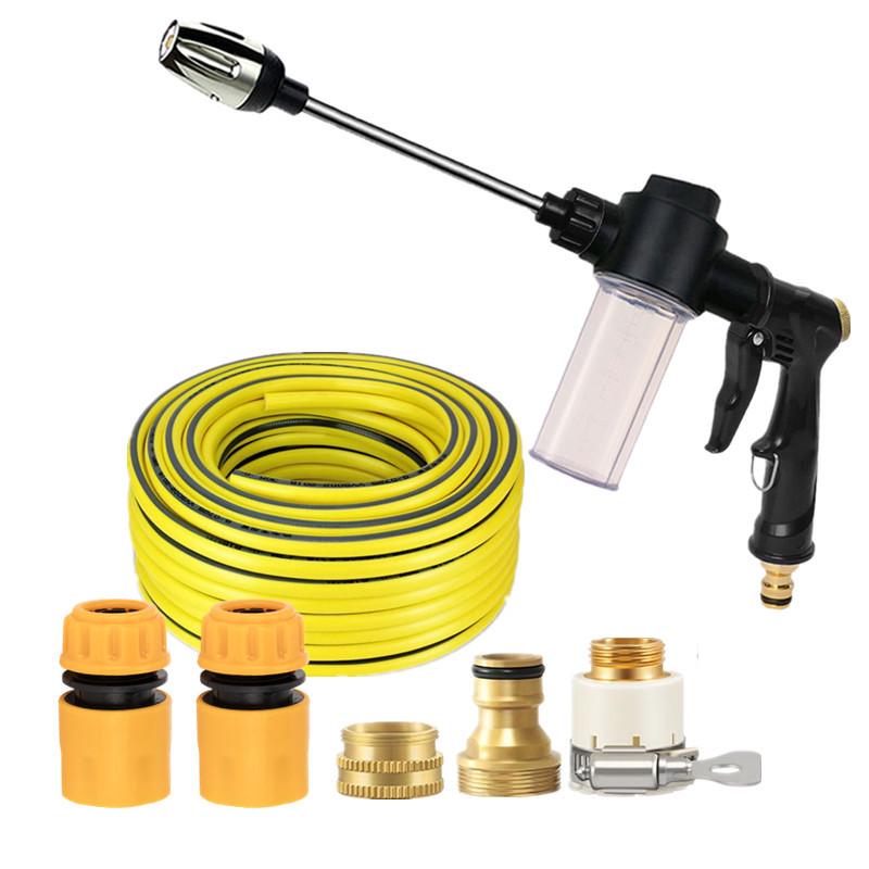 T2 Black Long Spear High-Pressure Foam Sprayer and Water Gun for Garden, Car Wash, and Floor Cleaning.