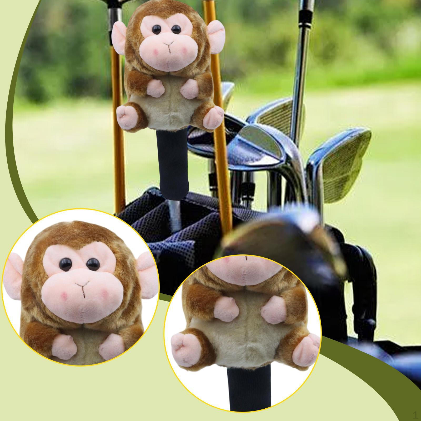 

Monkey Animal Golf Club Headcover Protection Sleeve Funny Head Cover Golfer Gift Fairway Wood