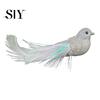 Festive Charm Home Decoration Glitter Feather Bird Ornament Sparkling Design with Clip Holiday Christmas Tree for Accent