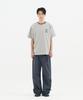 Nontaib Semi Overfit Star Graphic T-Shirt (Melange Grey)
