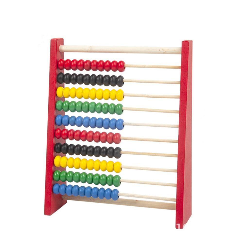 Wooden Learning Mathematics Tool Children s Educational Toys  3-6 Year Olds красный