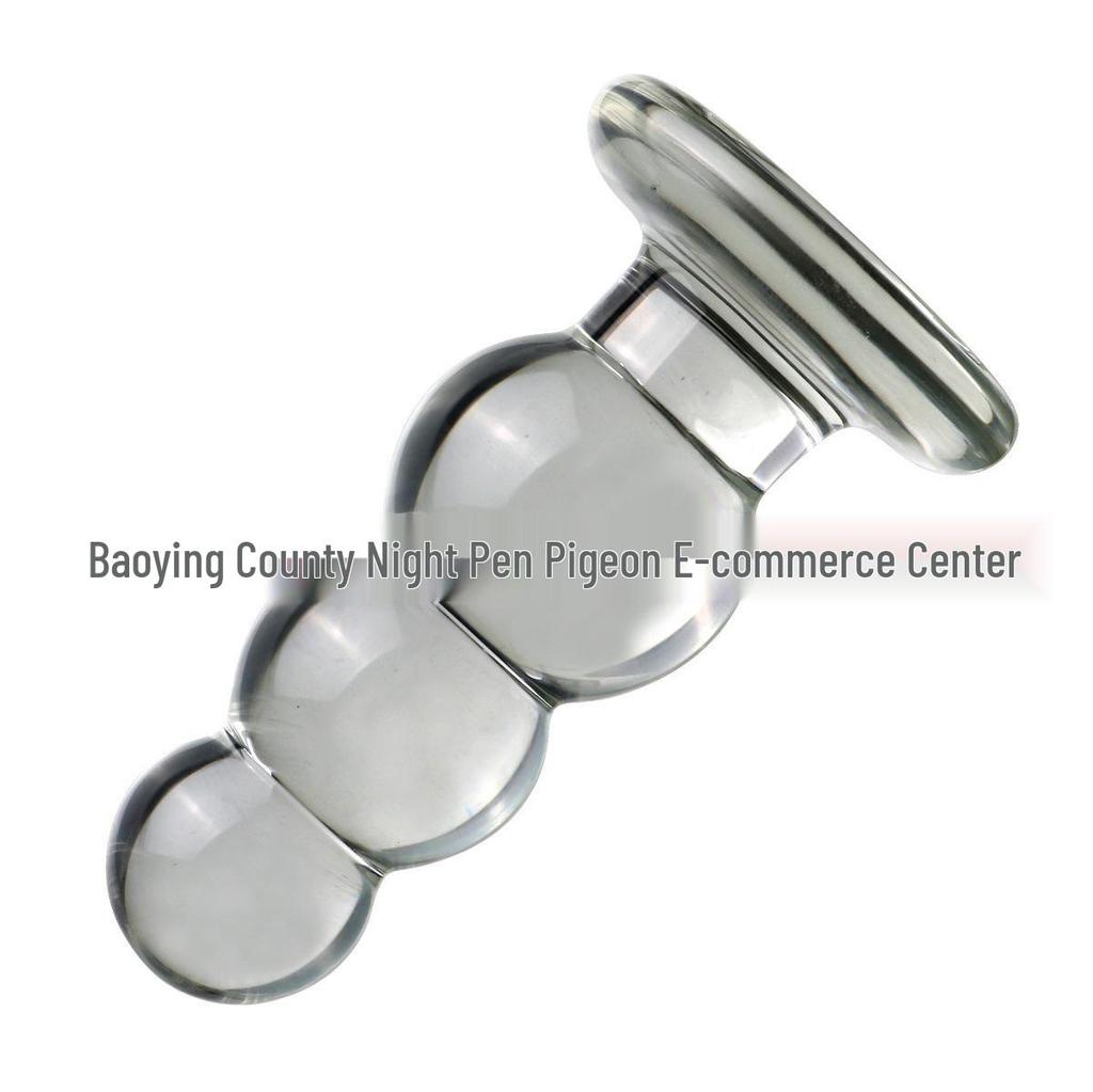 Transparent Large Glass Anal Plug Bead for Men and Women