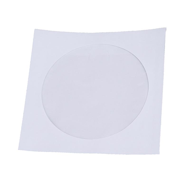 Envelopes Storage Clear Window Case Flap White Folded Paper Bag 10/50Pcs 12.5Cm Cd Dvd Disc Paper Sleeves