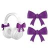 1/2 Pairs Headphone Silicone Bow Decoration Universal 3D Headset Decorative Bow Clip Women Headphone Attachment Accessory