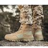 Plus Size 39-47 Men's Fashion Hiking Waterproof Boots Non-slip Lightweight Tactical Boots High Top Comfortable Military Shoes