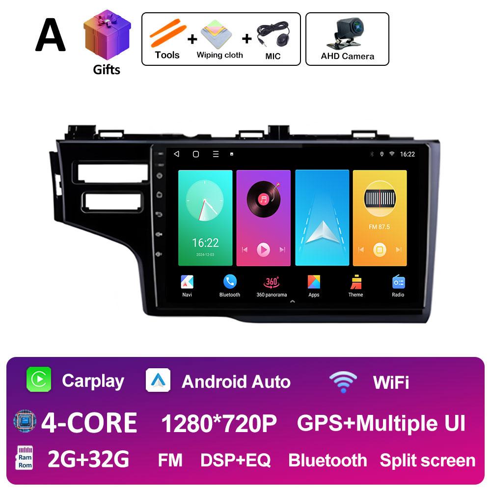 Car Video Multimedia Audio Player Left Hand Drive For Honda Fit Jazz 2014 2015 2016 2017 GPS Navigation Wireless Carplay No 2din