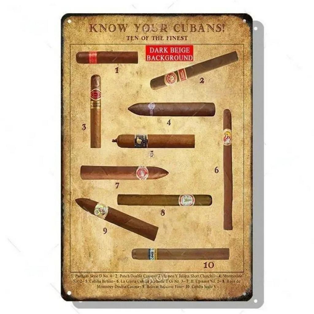 Whiskey Metallschilder Zigarren Wanddekoration Plakette Vintage Kunst Poster Eisenmalerei für Man Cave Zuhause Café Garten Club Bar