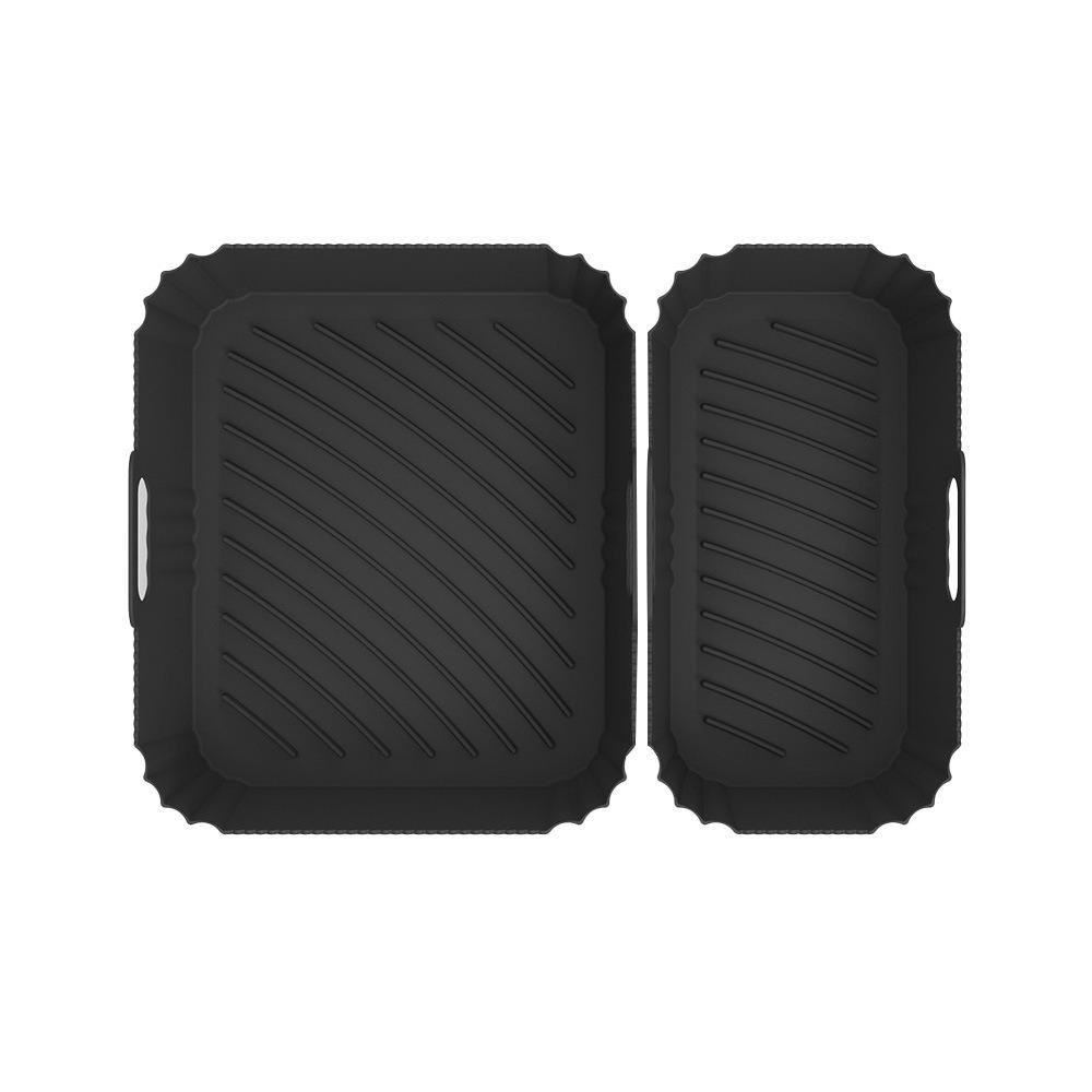 2Pcs/Set Silicone Air Fryer Liner Anti-stick Design Air Fryer Pan Air Fryer Baking Tray  Oven