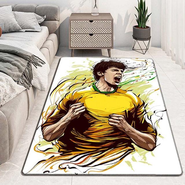 Kober s fotbalovým vzorem Kuchyňská rohožka Rohožka ke dveřím Dekorace podlahy v ložnici Koberec do obývacího pokoje Koupelna Dětský protiskluzový koberec Alfombra