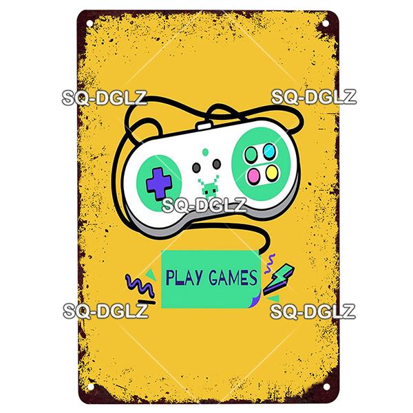 Game Rules Metal Sign Metal Poster Tin Sign Plaque Metal Vintage Wall Decor for Bar Pub Club Man Cave Metal Signs(20x30cm)